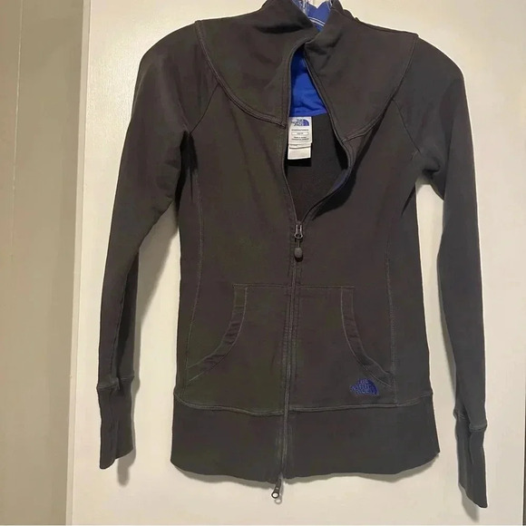 North Face women’s full zip jacket gray and blue size XS - Picture 1 of 7